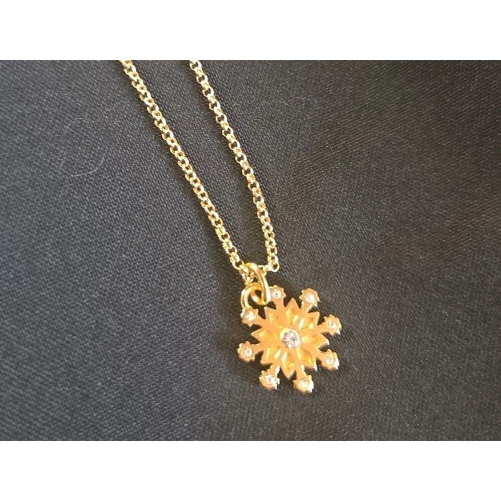 Maje Fine Gold Plated Snowflake Necklace 18"-20" New $125